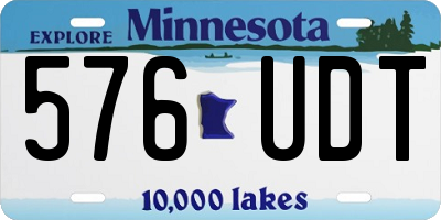 MN license plate 576UDT