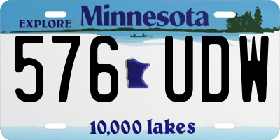 MN license plate 576UDW