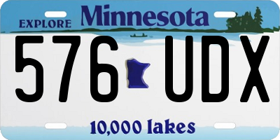 MN license plate 576UDX