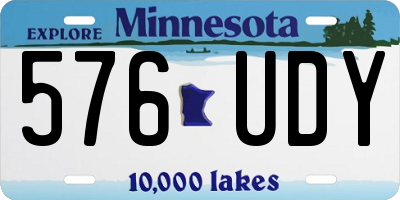 MN license plate 576UDY