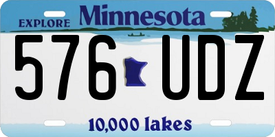 MN license plate 576UDZ