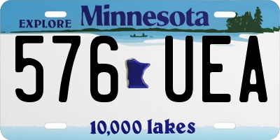MN license plate 576UEA