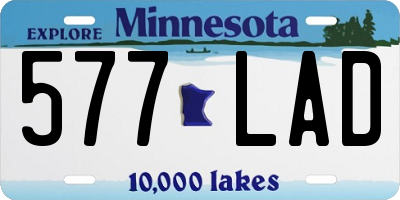 MN license plate 577LAD