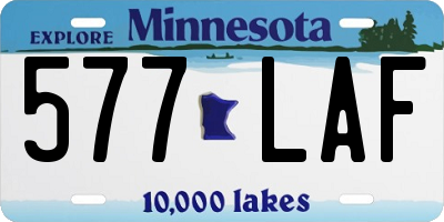 MN license plate 577LAF