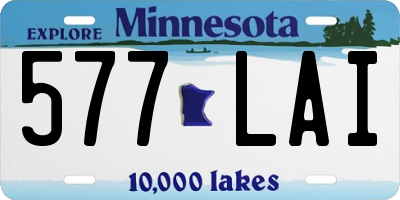 MN license plate 577LAI
