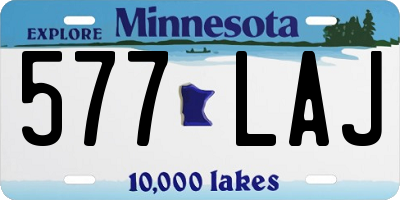 MN license plate 577LAJ