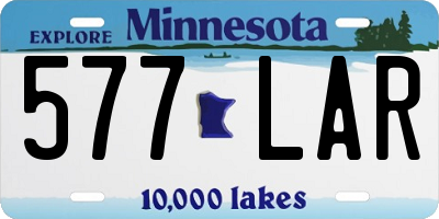 MN license plate 577LAR
