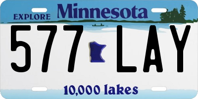 MN license plate 577LAY