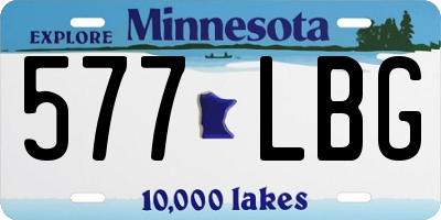 MN license plate 577LBG