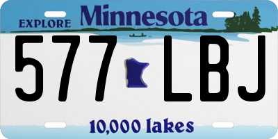 MN license plate 577LBJ
