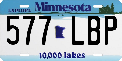 MN license plate 577LBP