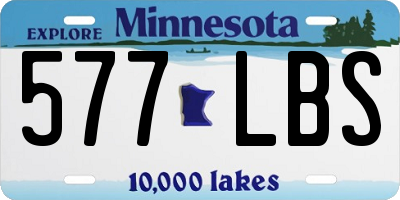 MN license plate 577LBS