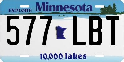 MN license plate 577LBT