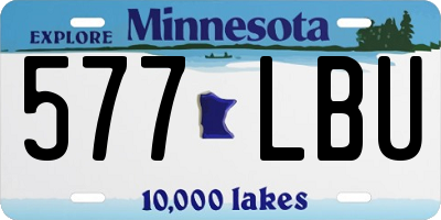 MN license plate 577LBU