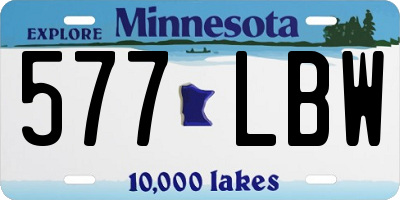 MN license plate 577LBW