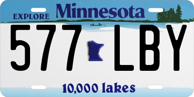 MN license plate 577LBY