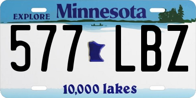 MN license plate 577LBZ