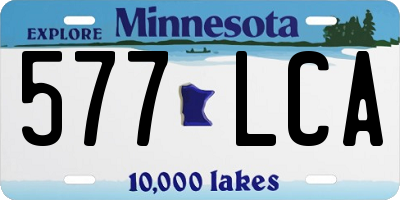 MN license plate 577LCA