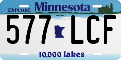 MN license plate 577LCF