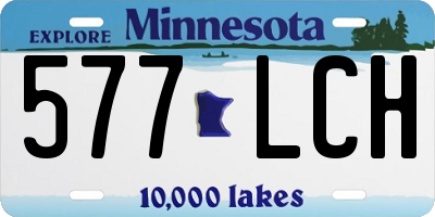 MN license plate 577LCH