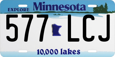 MN license plate 577LCJ