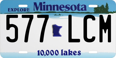 MN license plate 577LCM