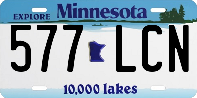 MN license plate 577LCN