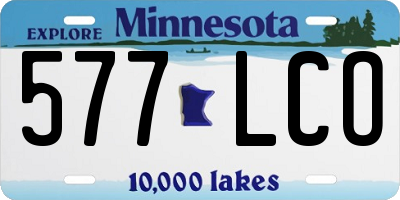 MN license plate 577LCO