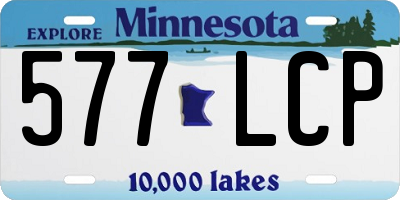 MN license plate 577LCP