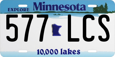 MN license plate 577LCS