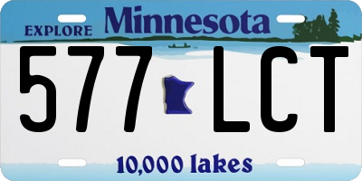 MN license plate 577LCT