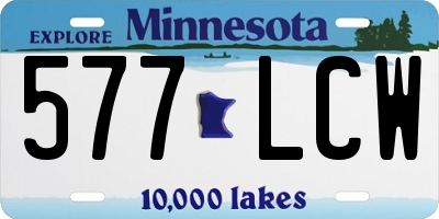 MN license plate 577LCW