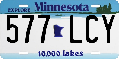 MN license plate 577LCY