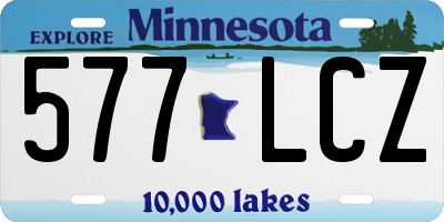 MN license plate 577LCZ
