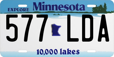 MN license plate 577LDA