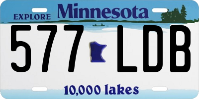 MN license plate 577LDB