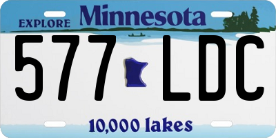 MN license plate 577LDC