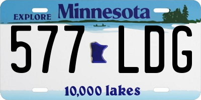 MN license plate 577LDG
