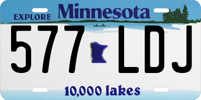 MN license plate 577LDJ