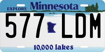 MN license plate 577LDM