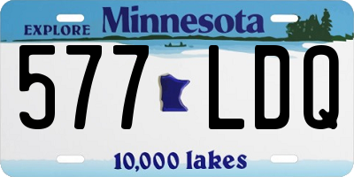 MN license plate 577LDQ