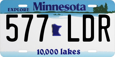 MN license plate 577LDR
