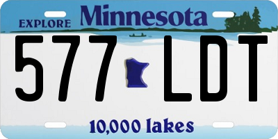 MN license plate 577LDT