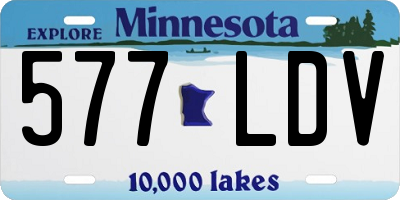 MN license plate 577LDV