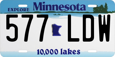 MN license plate 577LDW