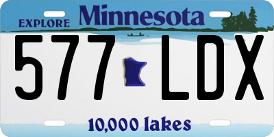 MN license plate 577LDX