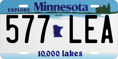MN license plate 577LEA