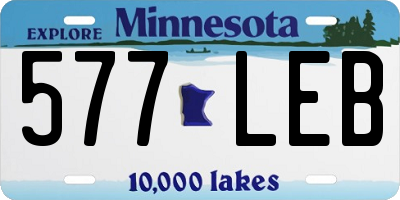 MN license plate 577LEB