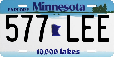 MN license plate 577LEE