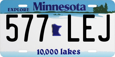 MN license plate 577LEJ